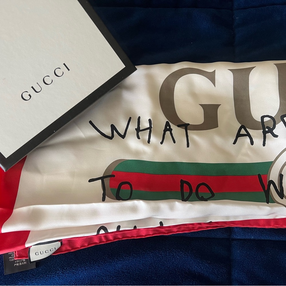 Gucci silk scarf.